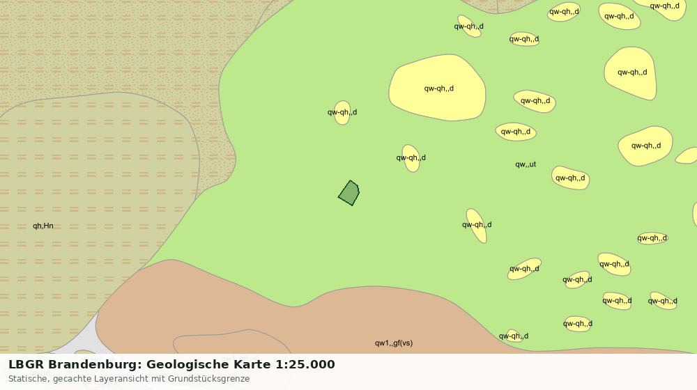 Statische Kartenansicht: LBGR Brandenburg: Geologische Karte 1:25.000