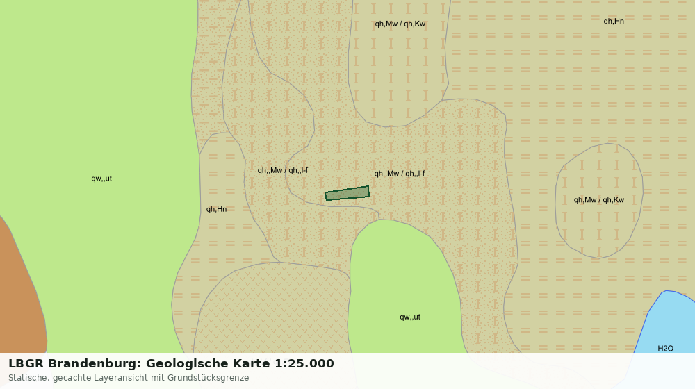 Statische Kartenansicht: LBGR Brandenburg: Geologische Karte 1:25.000