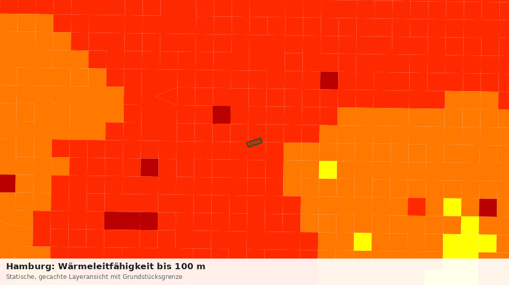 Statische Kartenansicht: Hamburg: Wärmeleitfähigkeit bis 100 m