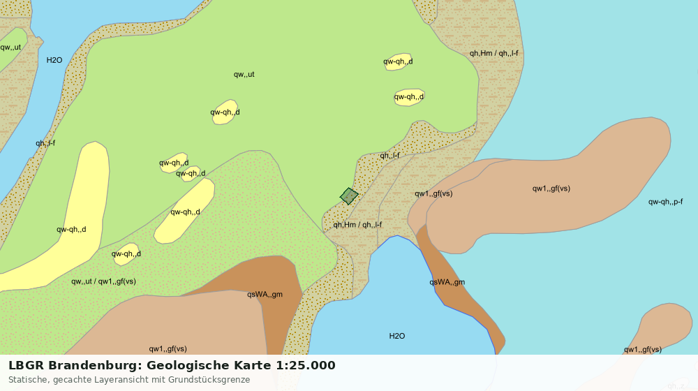 Statische Kartenansicht: LBGR Brandenburg: Geologische Karte 1:25.000