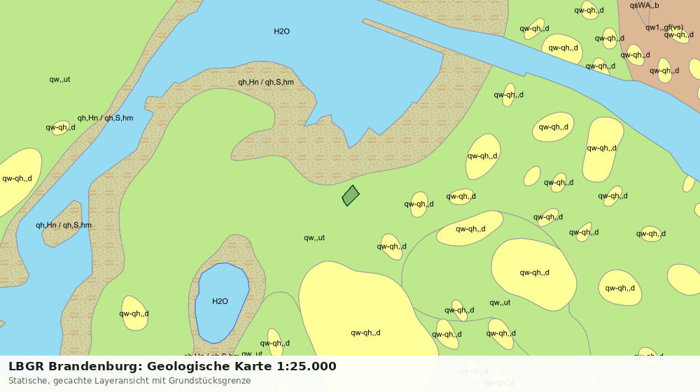 Statische Kartenansicht: LBGR Brandenburg: Geologische Karte 1:25.000