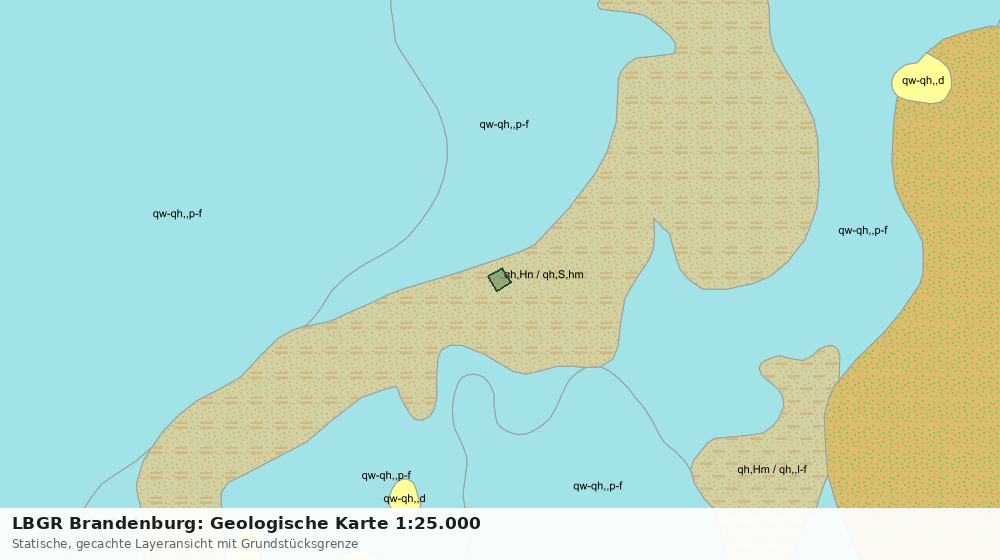Statische Kartenansicht: LBGR Brandenburg: Geologische Karte 1:25.000