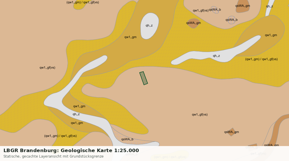 Statische Kartenansicht: LBGR Brandenburg: Geologische Karte 1:25.000