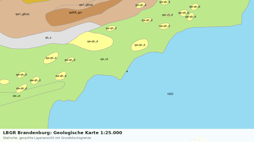 Statische Kartenansicht: LBGR Brandenburg: Geologische Karte 1:25.000