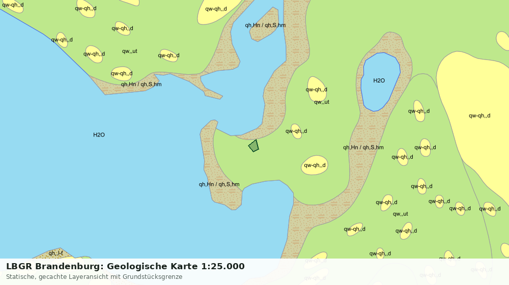 Statische Kartenansicht: LBGR Brandenburg: Geologische Karte 1:25.000