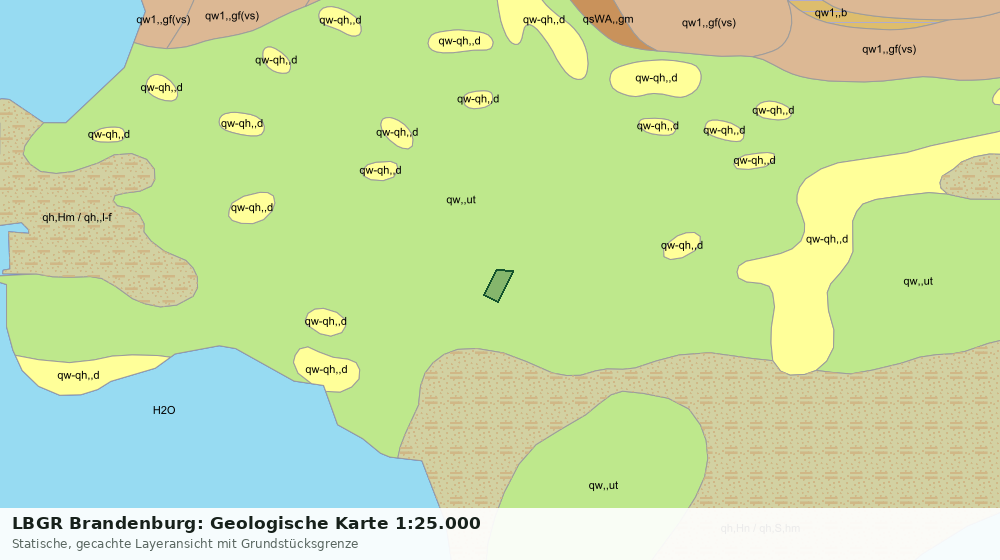 Statische Kartenansicht: LBGR Brandenburg: Geologische Karte 1:25.000