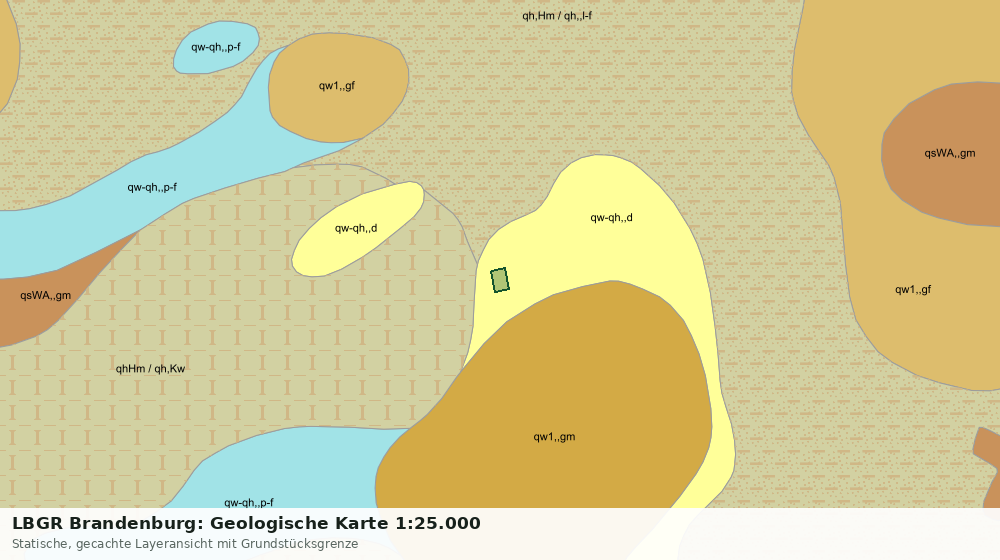 Statische Kartenansicht: LBGR Brandenburg: Geologische Karte 1:25.000