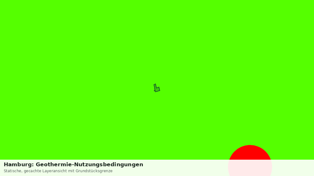 Statische Kartenansicht: Hamburg: Geothermie-Nutzungsbedingungen