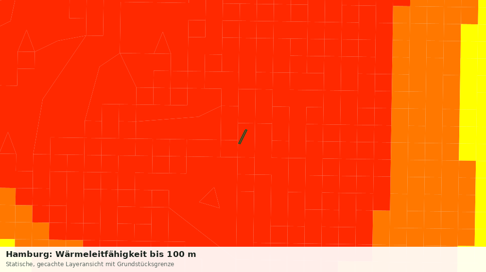 Statische Kartenansicht: Hamburg: Wärmeleitfähigkeit bis 100 m