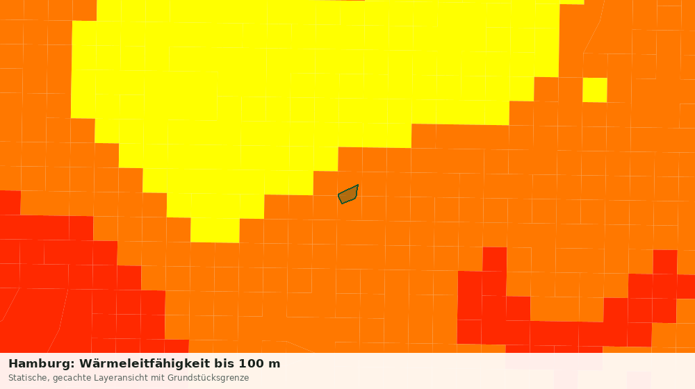 Statische Kartenansicht: Hamburg: Wärmeleitfähigkeit bis 100 m