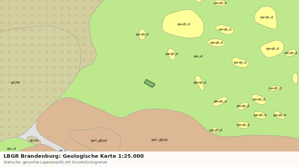 Statische Kartenansicht: LBGR Brandenburg: Geologische Karte 1:25.000
