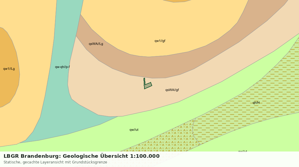Statische Kartenansicht: LBGR Brandenburg: Geologische Übersicht 1:100.000
