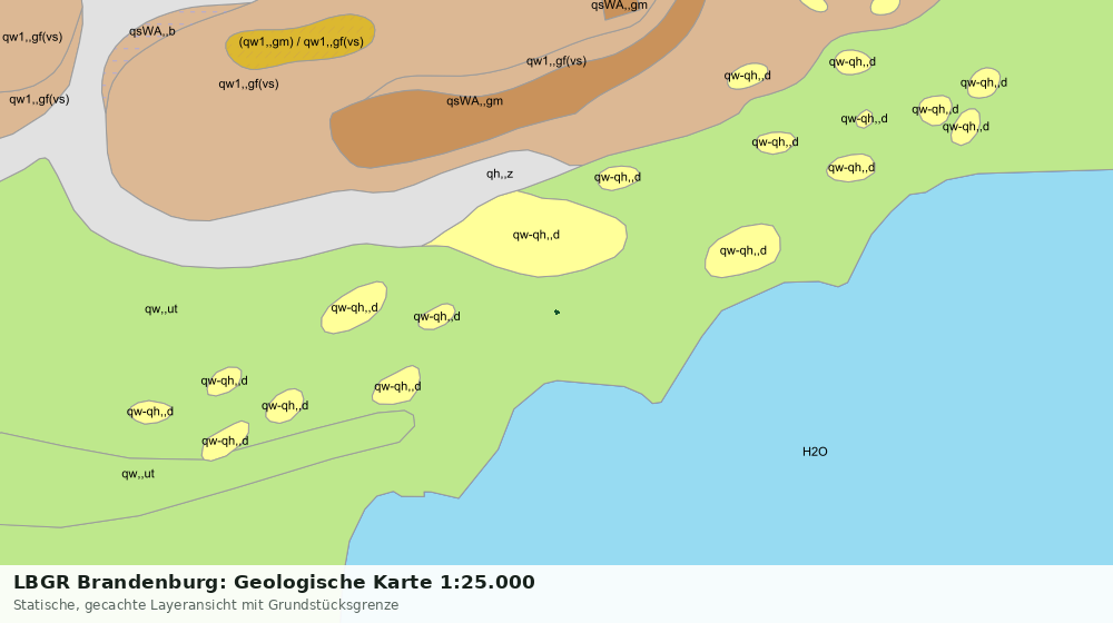 Statische Kartenansicht: LBGR Brandenburg: Geologische Karte 1:25.000