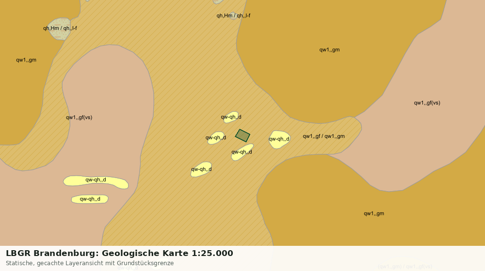 Statische Kartenansicht: LBGR Brandenburg: Geologische Karte 1:25.000