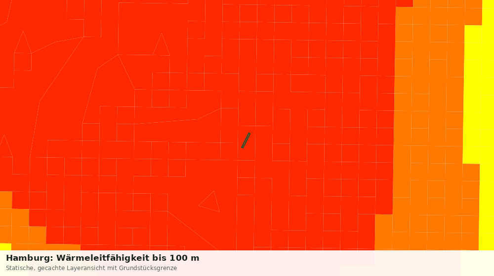 Statische Kartenansicht: Hamburg: Wärmeleitfähigkeit bis 100 m