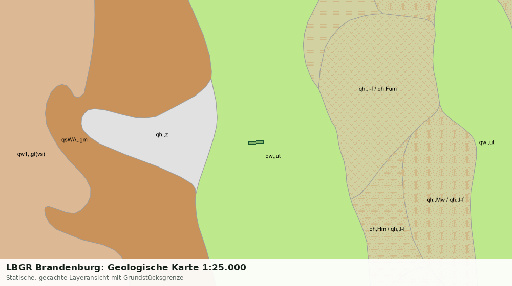 Statische Kartenansicht: LBGR Brandenburg: Geologische Karte 1:25.000