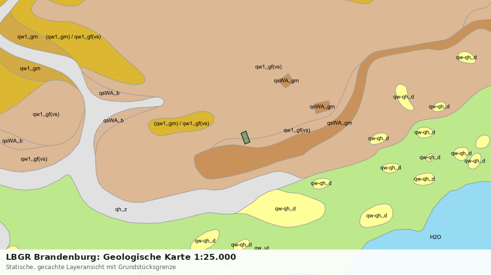 Statische Kartenansicht: LBGR Brandenburg: Geologische Karte 1:25.000