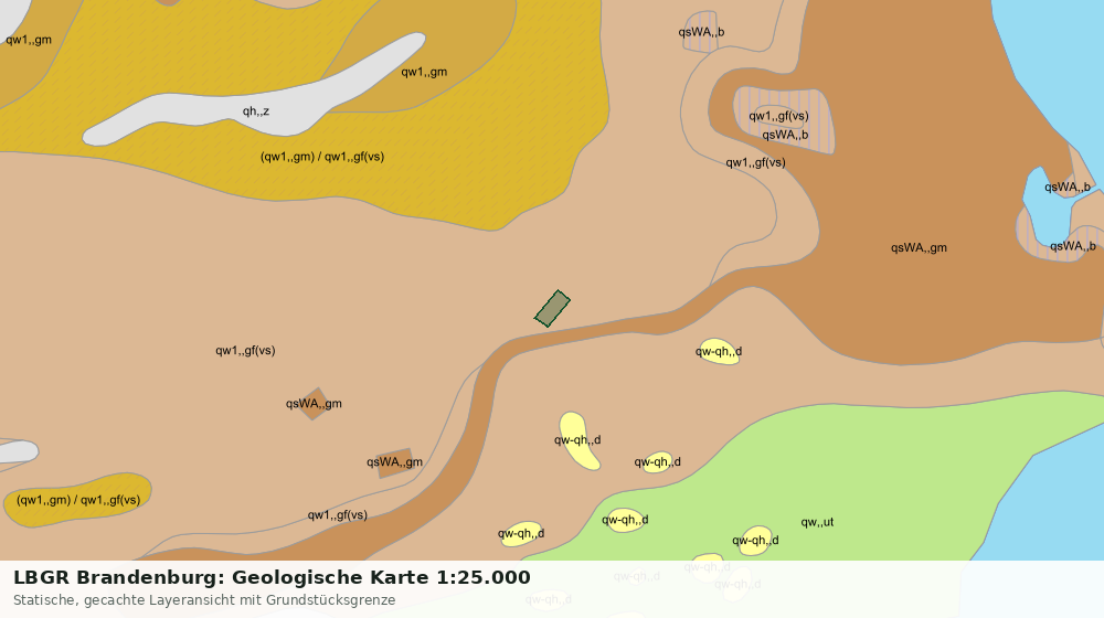 Statische Kartenansicht: LBGR Brandenburg: Geologische Karte 1:25.000