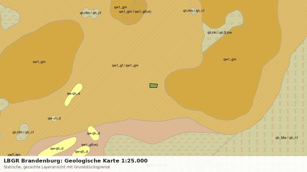 Statische Kartenansicht: LBGR Brandenburg: Geologische Karte 1:25.000