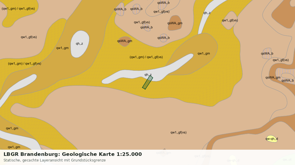 Statische Kartenansicht: LBGR Brandenburg: Geologische Karte 1:25.000