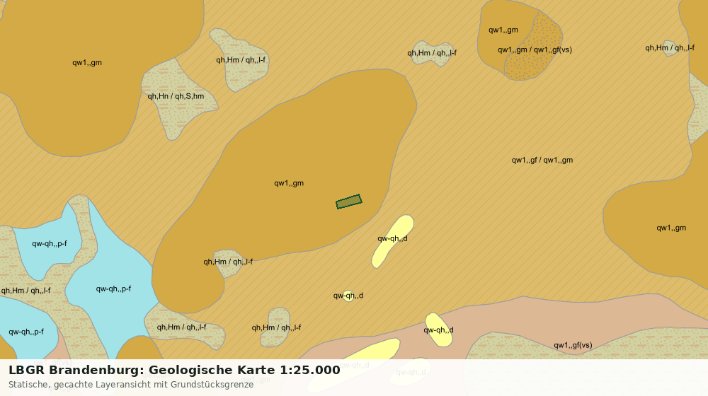 Statische Kartenansicht: LBGR Brandenburg: Geologische Karte 1:25.000
