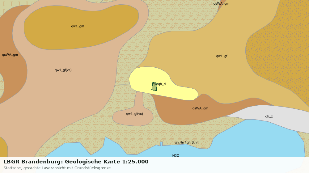 Statische Kartenansicht: LBGR Brandenburg: Geologische Karte 1:25.000