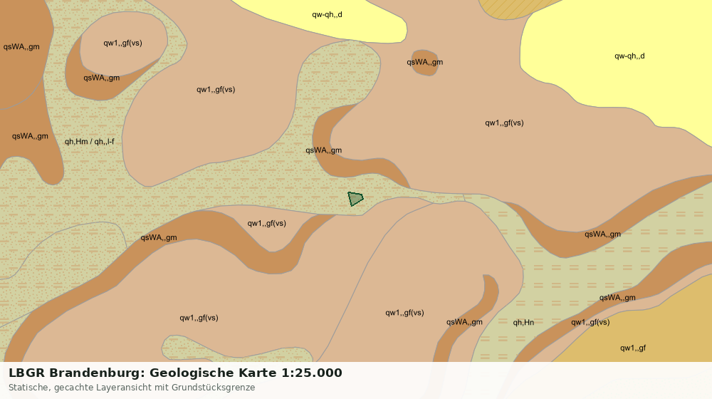 Statische Kartenansicht: LBGR Brandenburg: Geologische Karte 1:25.000