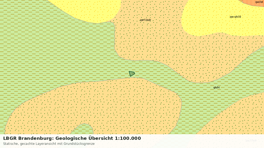 Statische Kartenansicht: LBGR Brandenburg: Geologische Übersicht 1:100.000