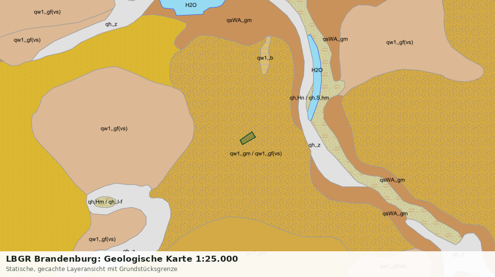 Statische Kartenansicht: LBGR Brandenburg: Geologische Karte 1:25.000