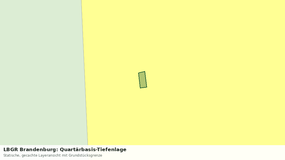 Statische Kartenansicht: LBGR Brandenburg: Quartärbasis-Tiefenlage