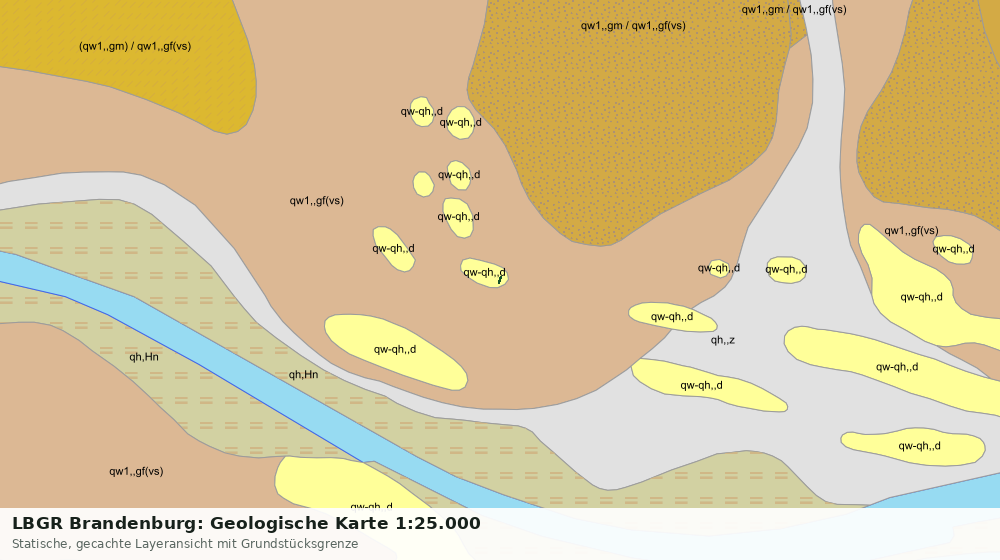 Statische Kartenansicht: LBGR Brandenburg: Geologische Karte 1:25.000
