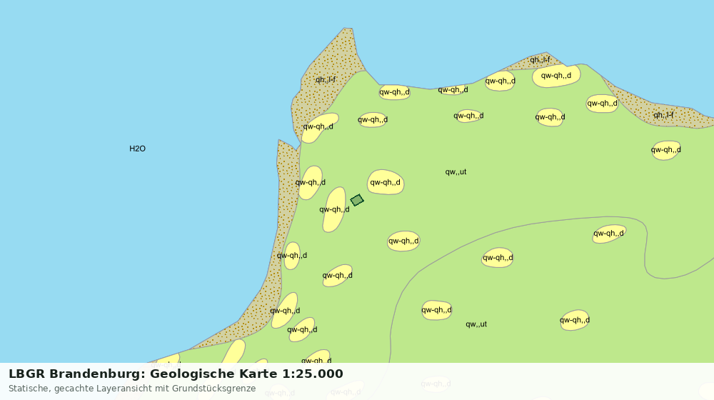 Statische Kartenansicht: LBGR Brandenburg: Geologische Karte 1:25.000