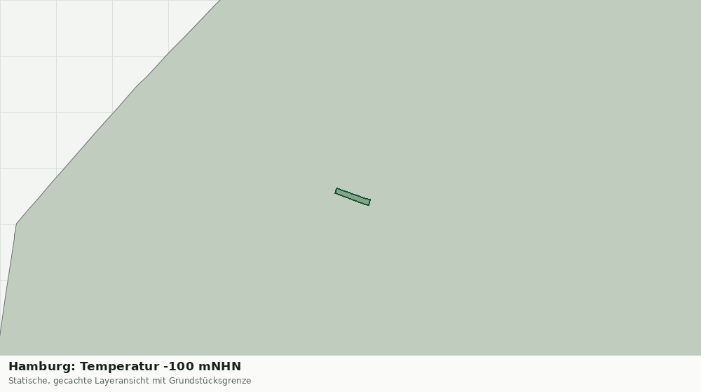 Statische Kartenansicht: Hamburg: Temperatur -100 mNHN