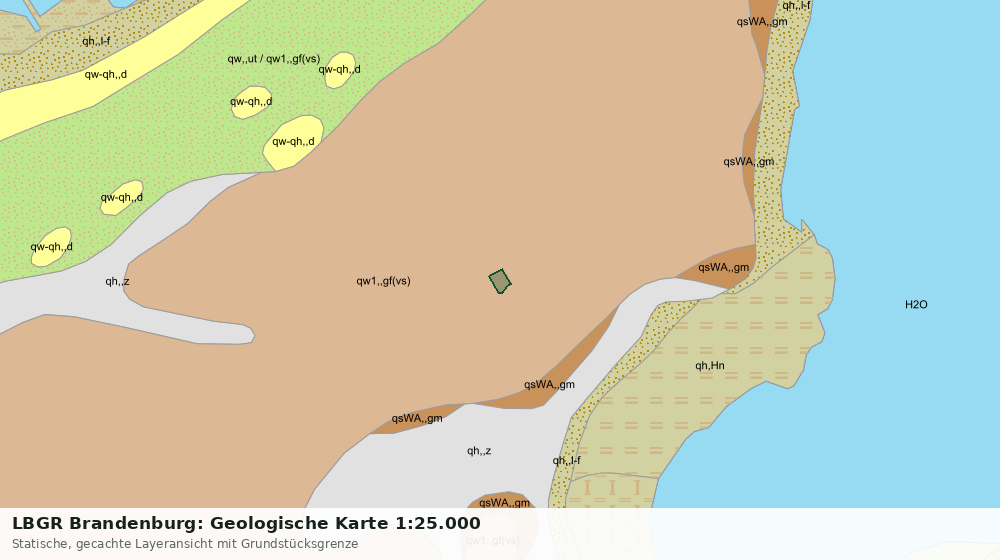 Statische Kartenansicht: LBGR Brandenburg: Geologische Karte 1:25.000