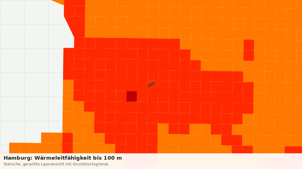 Statische Kartenansicht: Hamburg: Wärmeleitfähigkeit bis 100 m