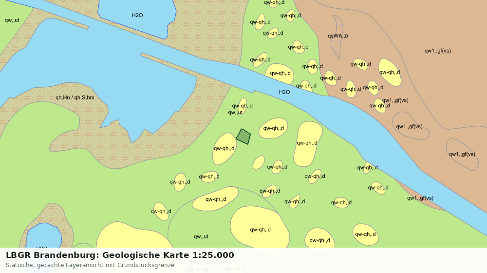 Statische Kartenansicht: LBGR Brandenburg: Geologische Karte 1:25.000