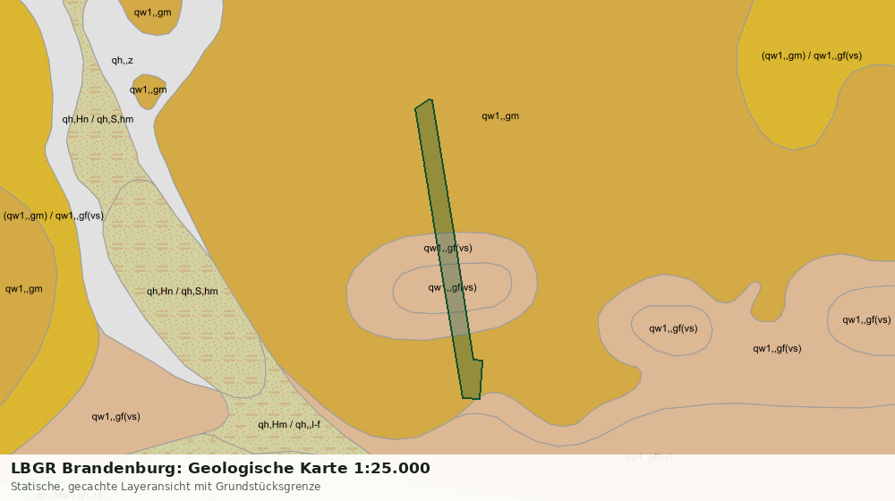 Statische Kartenansicht: LBGR Brandenburg: Geologische Karte 1:25.000