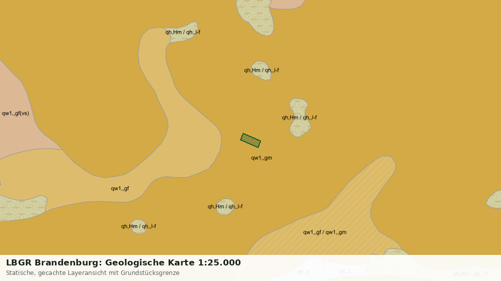 Statische Kartenansicht: LBGR Brandenburg: Geologische Karte 1:25.000