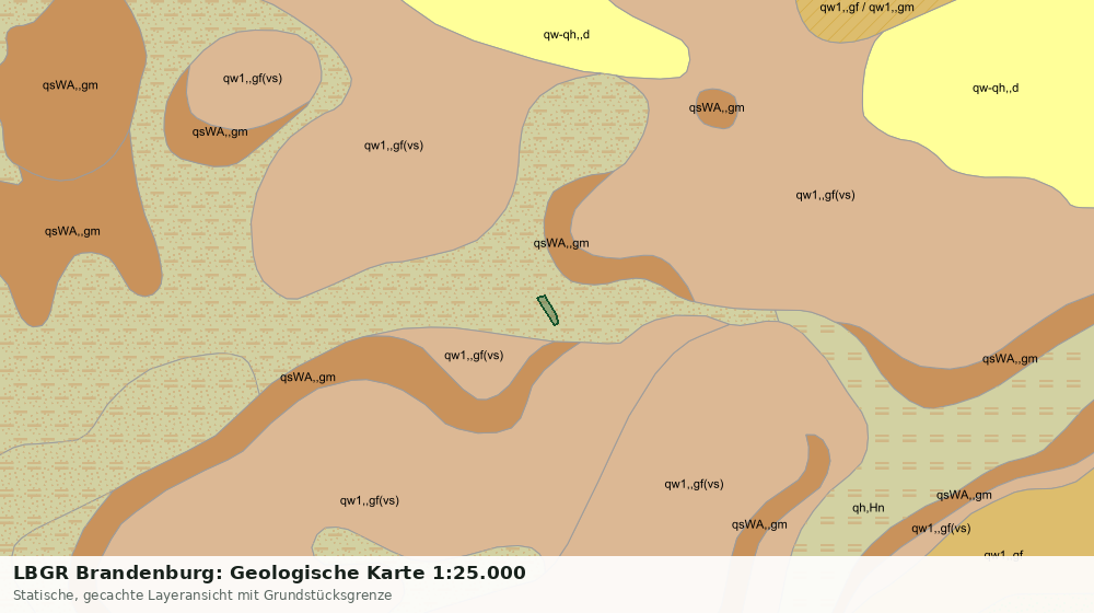 Statische Kartenansicht: LBGR Brandenburg: Geologische Karte 1:25.000