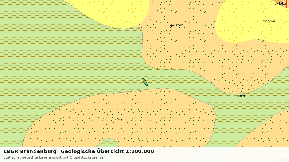 Statische Kartenansicht: LBGR Brandenburg: Geologische Übersicht 1:100.000
