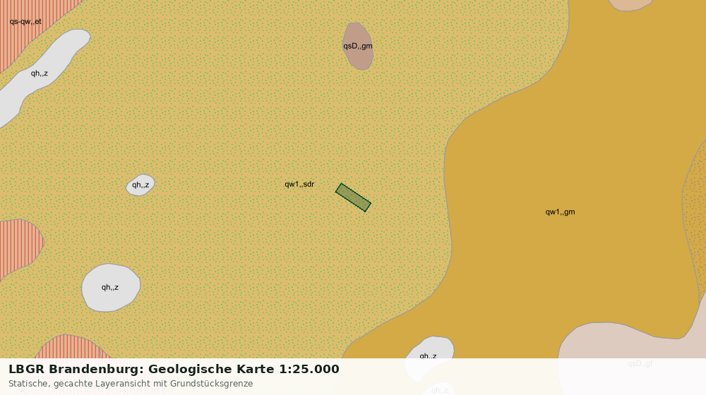 Statische Kartenansicht: LBGR Brandenburg: Geologische Karte 1:25.000
