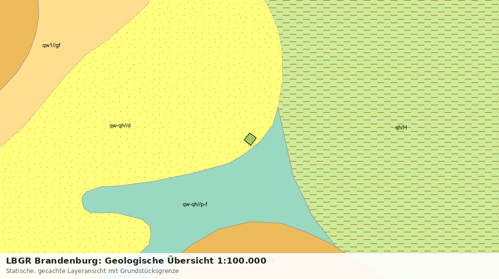 Statische Kartenansicht: LBGR Brandenburg: Geologische Übersicht 1:100.000