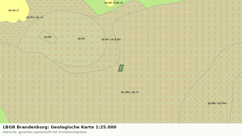 Statische Kartenansicht: LBGR Brandenburg: Geologische Karte 1:25.000
