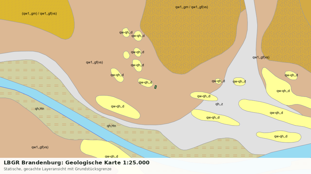 Statische Kartenansicht: LBGR Brandenburg: Geologische Karte 1:25.000