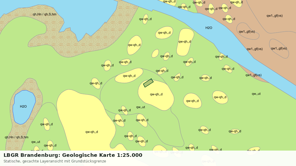 Statische Kartenansicht: LBGR Brandenburg: Geologische Karte 1:25.000
