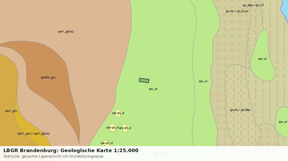 Statische Kartenansicht: LBGR Brandenburg: Geologische Karte 1:25.000