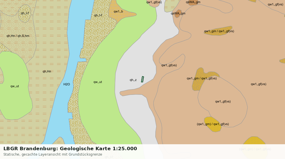 Statische Kartenansicht: LBGR Brandenburg: Geologische Karte 1:25.000