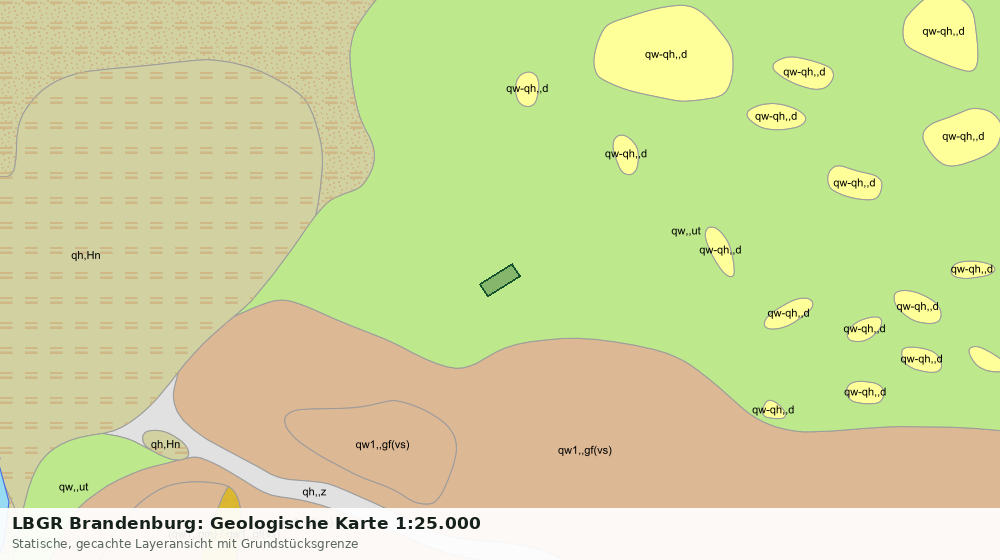 Statische Kartenansicht: LBGR Brandenburg: Geologische Karte 1:25.000
