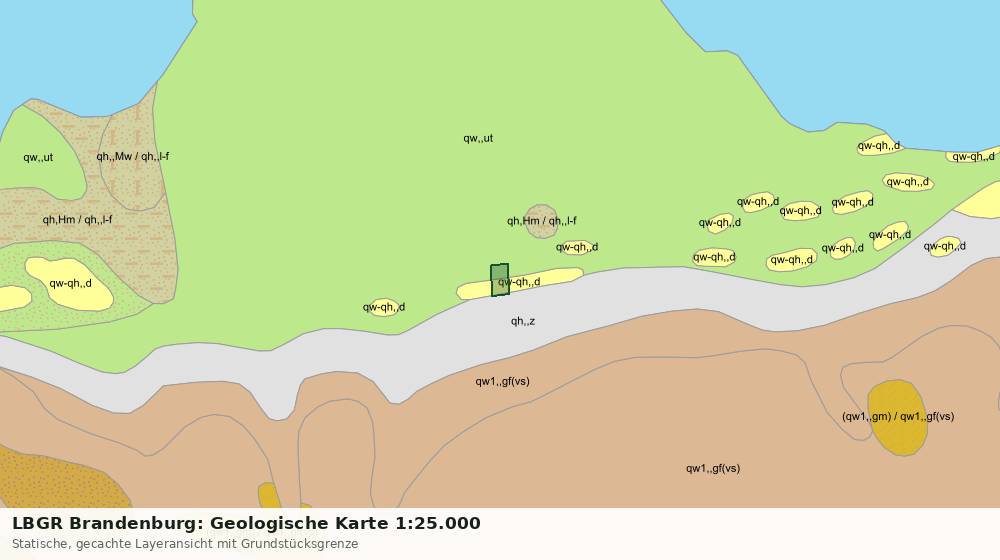 Statische Kartenansicht: LBGR Brandenburg: Geologische Karte 1:25.000