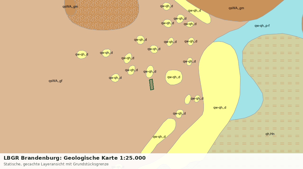 Statische Kartenansicht: LBGR Brandenburg: Geologische Karte 1:25.000